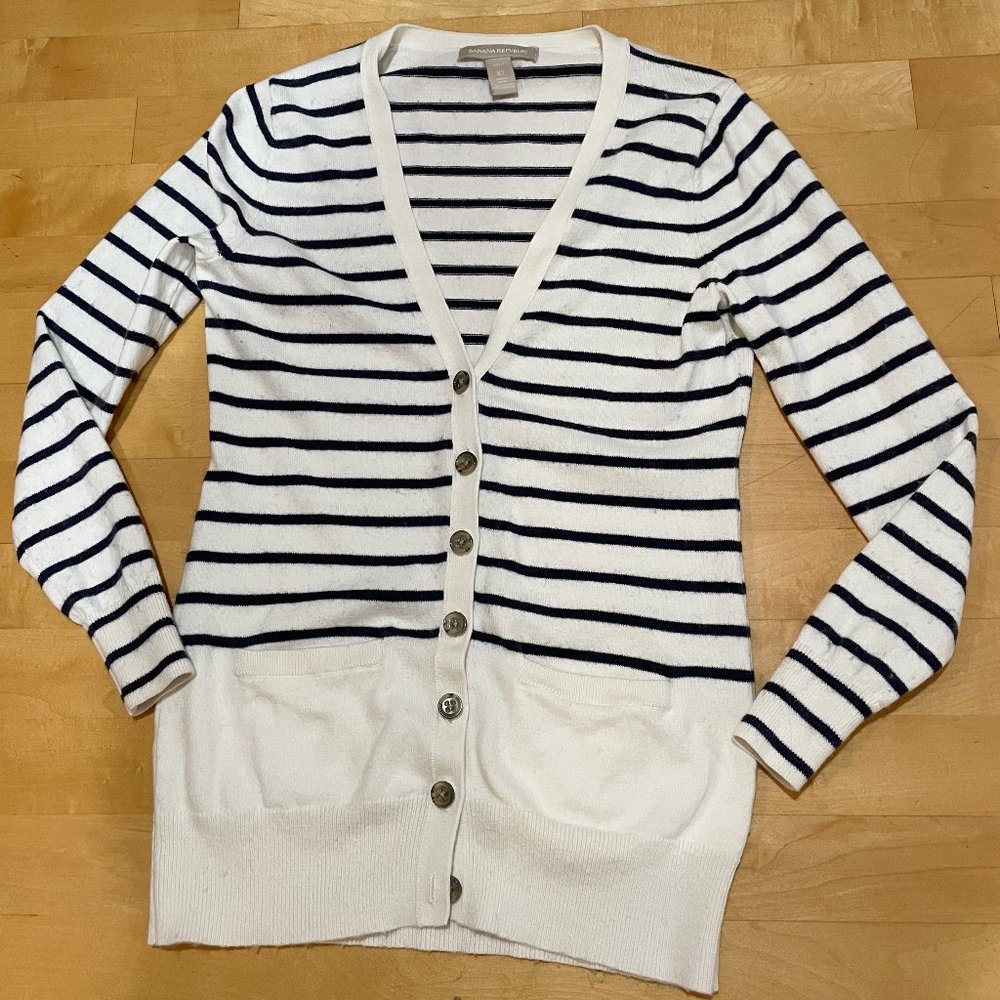 Banana republic striped cardigan, size PXS